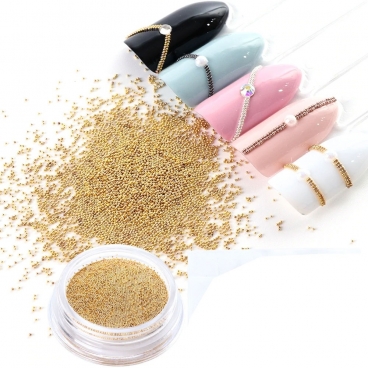 Bulion złoty ozdoba na paznokcie w słoiczku