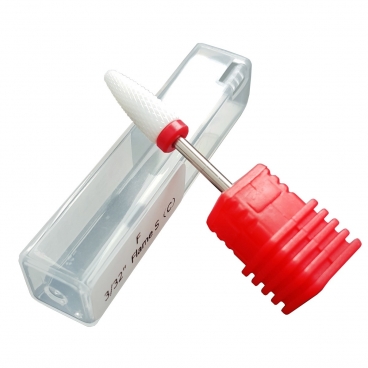 Frez ceramiczny stożek SOFT delikatny do ściągania żelu akrylu hybryd - krótki trzpień