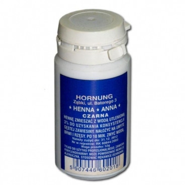 Henna Proszkowa Czarna Anna Hornung 50g