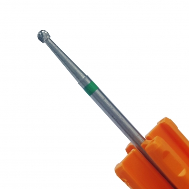 Frez węglik green kulka do usuwania żelu akrylu ostry 2,3mm