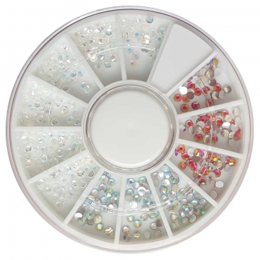 Karuzela ozdoby do paznokci cyrkonie tricolor