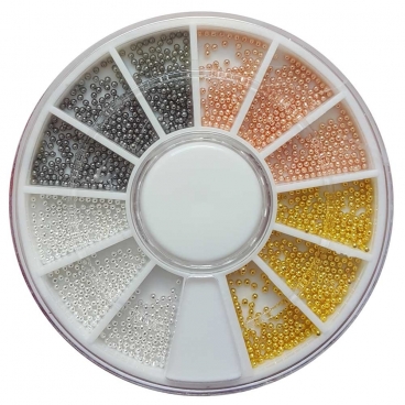 Karuzela ozdoby do paznokci bulion mix kolor