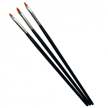 Zestaw 3 szt. pędzelki do zdobień żelu akrylu