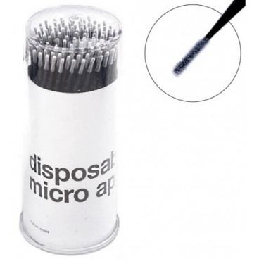 Mikroszczoteczki aplikatory bezwłókienkowe 100 szt. czarne 1,25mm