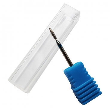 Frez diamentowy do skórek medium łezka niebieski