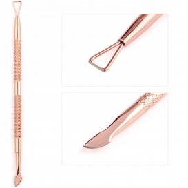 Radełko kopytko metalowe pusher nożyk do skórek rose gold 1