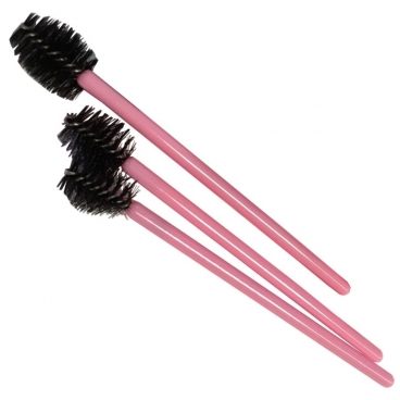 3x szczoteczka do rzęs i brwi okrągła kulka