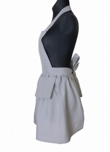 Fartuszek kosmetyczny z falbanką szary Wonder Lashes