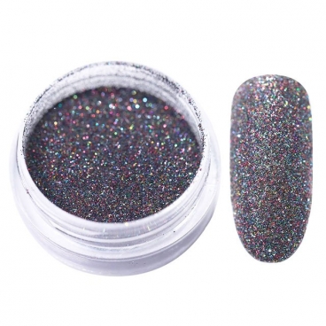 Pyłek duo brokat do zdobienia paznokci Silver Night