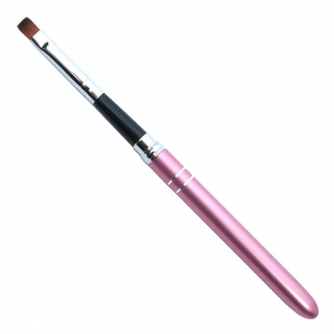 Pędzelek do żelu składany rozm. 8 różowy