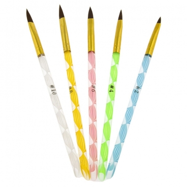 Zestaw pędzelków do akrylu 5 szt. wstążka
