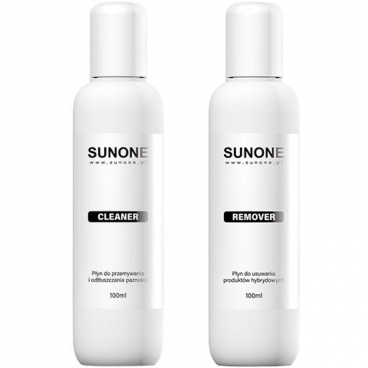 Sunone aceton cleaner zestaw do manicure hybrydowego 100ml