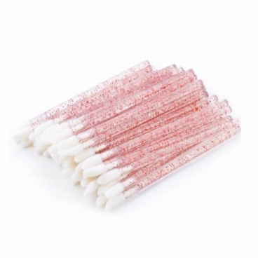 Aplikator kosmetyczny do błyszczyka pomadki brokatowy 50 szt.