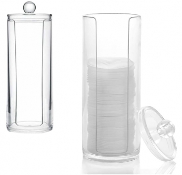 Pojemnik na waciki gąbki do demakijażu akrylowy