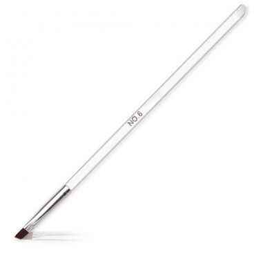 Pędzelek do żelu skośny no.6 przezroczysty