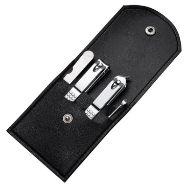 Zestaw narzędzi do manicure 4 szt. w etui czarny