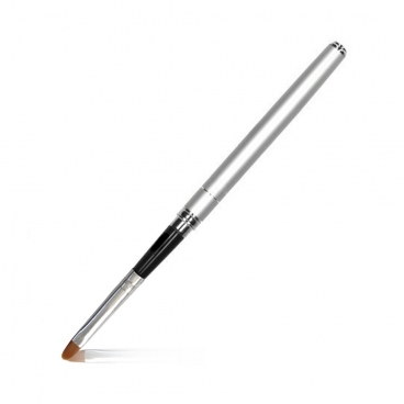 Pędzelek do żelu no.4 składany srebrny