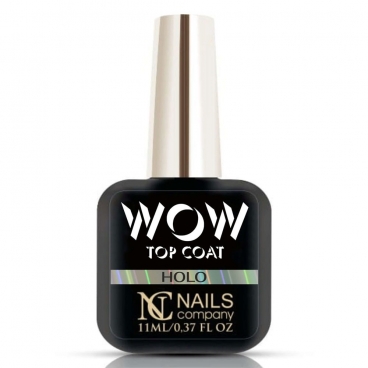 Nails Company WOW Top Coat Holo 11ml z płatkami folii