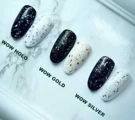 Nails Company WOW Top Coat Holo 11ml z płatkami folii