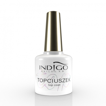 Indigo  Topciuszek Top Coat 7ml z drobinkami multicolor