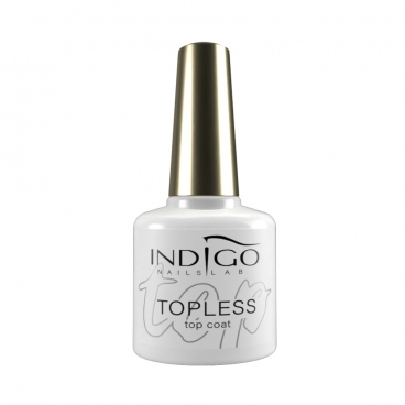 Indigo  Topless Top Coat 7ml srebrne drobinki