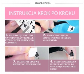 Naklejki wodne do zdobienia paznokci 5 szt. zestaw