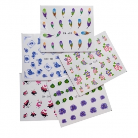 Naklejki wodne do zdobienia paznokci 5 szt. zestaw