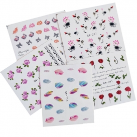 Naklejki wodne do zdobienia paznokci 5 szt. zestaw