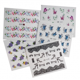 Naklejki wodne do zdobienia paznokci 5 szt. zestaw