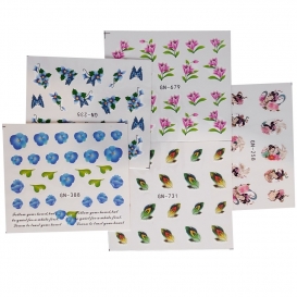 Naklejki wodne do zdobienia paznokci 5 szt. zestaw