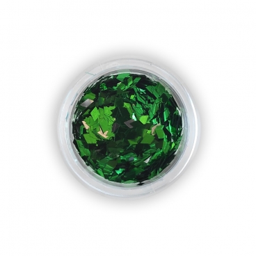 Folia cięta w słoiczku do zdobienia paznokci - zielona