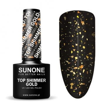 Sunone top shimmer GOLD 5ml lakier hybrydowy
