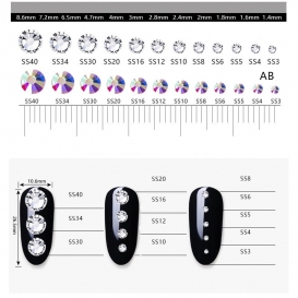 Cyrkonie szlifowane 50 szt. ss3 opalizujące