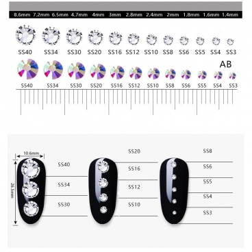 Cyrkonie szlifowane 50 szt. ss10 opalizujące