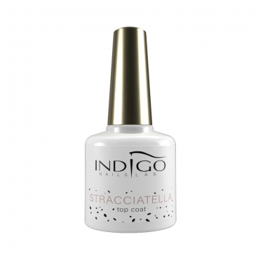 Indigo Stracciatella Top Coat 7 ml czarne drobinki