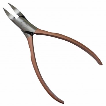 Cęgi do paznokci 18mm zaokrąglone Matt Gold