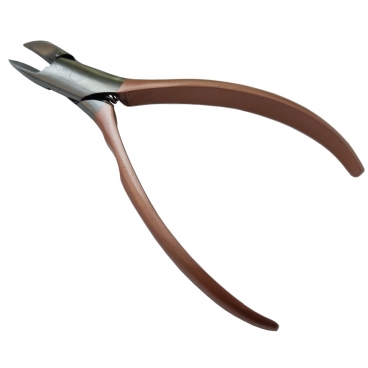 Cęgi do paznokci 18mm zaokrąglone Matt Gold