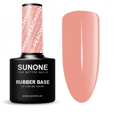 Sunone rubber base Peach 02 5g baza do przedłużania