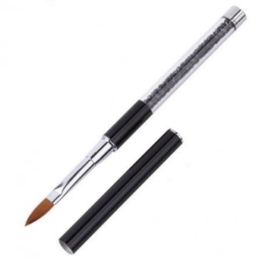 Pędzel pędzelek do akrylu z kryształkami rozm. 4