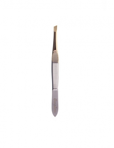 Cosmar pęseta do brwi skośna pół złota 9cm