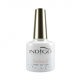 Indigo Prince Matte Top Coat 7ml niebieskie drobinki