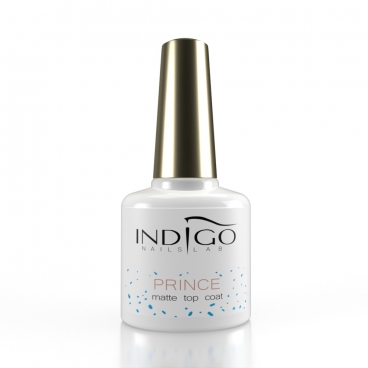 Indigo Prince Matte Top Coat 7ml niebieskie drobinki