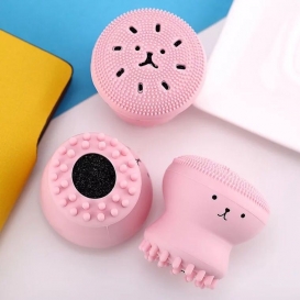 Silikonowa szczoteczka do mycia twarzy i ciała - stworek