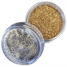 Pyłek duo brokat do zdobienia paznokci Bright Gold