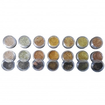 Pyłek brokat do zdobienia paznokci 7 szt. zestaw