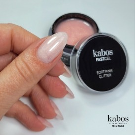 Kabos fastgel Soft Pink Glitter żel budujący z pamięcią cieczy