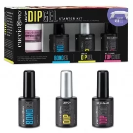 Cuccio Dip Gel Starter Kit zestaw manicure tytanowy hybrydowy