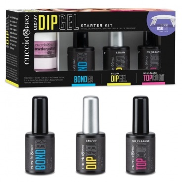 Cuccio Dip Gel Starter Kit zestaw manicure tytanowy hybrydowy