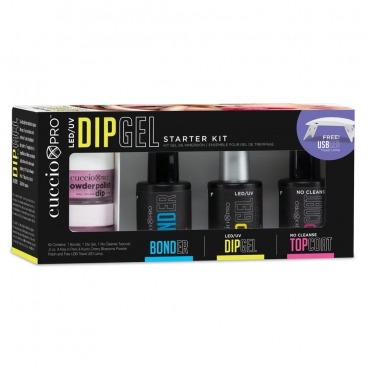 Cuccio Dip Gel Starter Kit zestaw manicure tytanowy hybrydowy