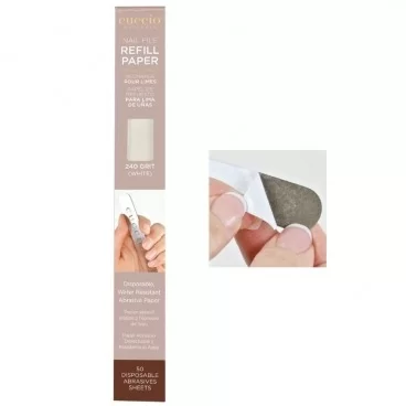 Cuccio nakładki gr.240 white wkłady do pilnik metalowego 50 szt.